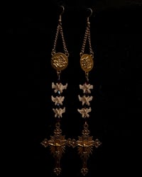 Gold Rosary Earrings