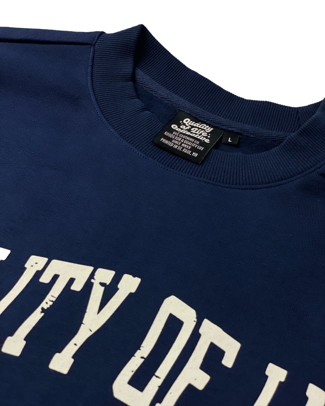 Varsity Crewneck In Midnight Blue