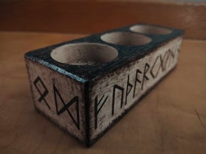 Image of "Elder Futhark" Tealight Holder