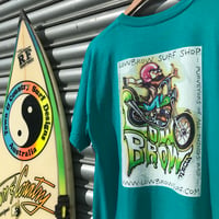 Image 2 of Lowbrow surf chopper t-shirt green 