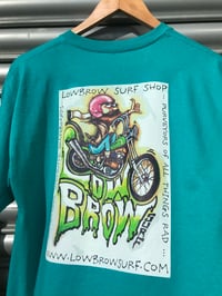 Image 1 of Lowbrow surf chopper t-shirt green 