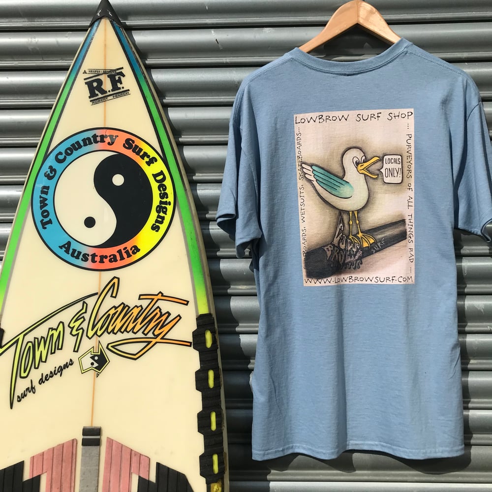 Lowbrow  locals only seagull T-shirt blue 