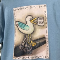 Image 2 of Lowbrow  locals only seagull T-shirt blue 