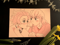 Image 2 of Milkshake Date Inosuke x Tanjiro | Art Print