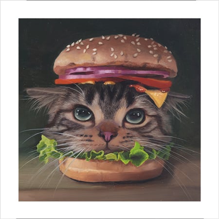 Image of "Cheese Catpurrger" Print