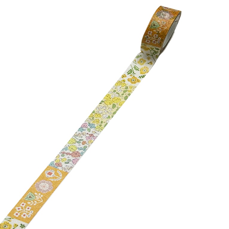 Image of Furukawa - Washi Tape - Yellow Flower