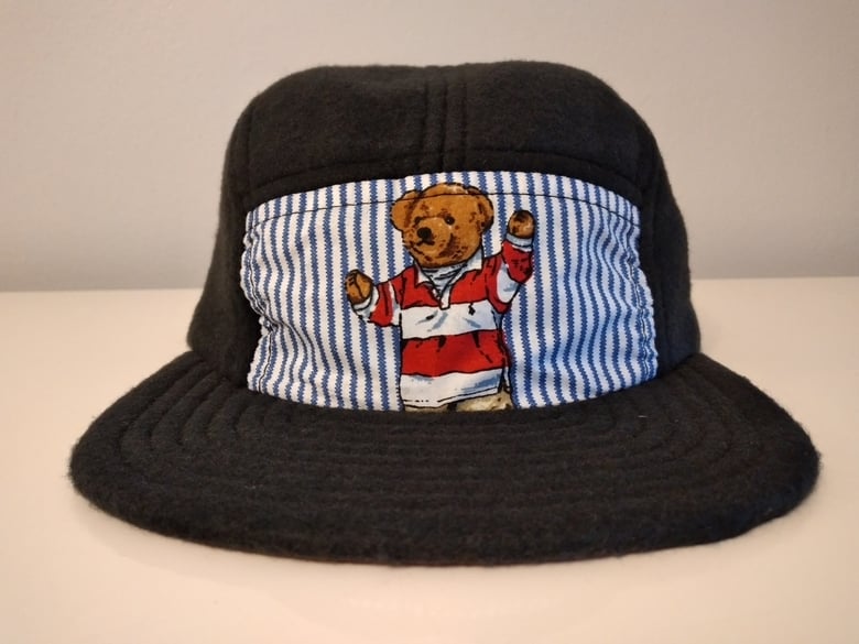 Image of Black Fleece Teddy Bear Fitted Hat 
