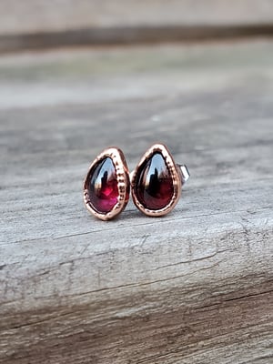 Image of Garnet Studs