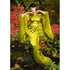 Chartreuse "Selene" Marabou-trimmed Dressing Gown SIZE 3X Image 2