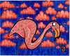 Lana the Lawn Flamingo - 4x3" sticker