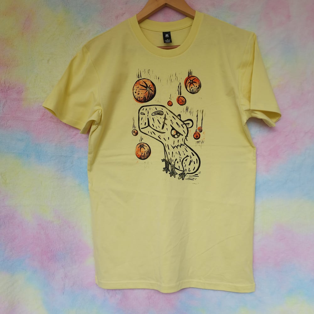 Image of PROTOTYPE - capybara shirt (lemon S)