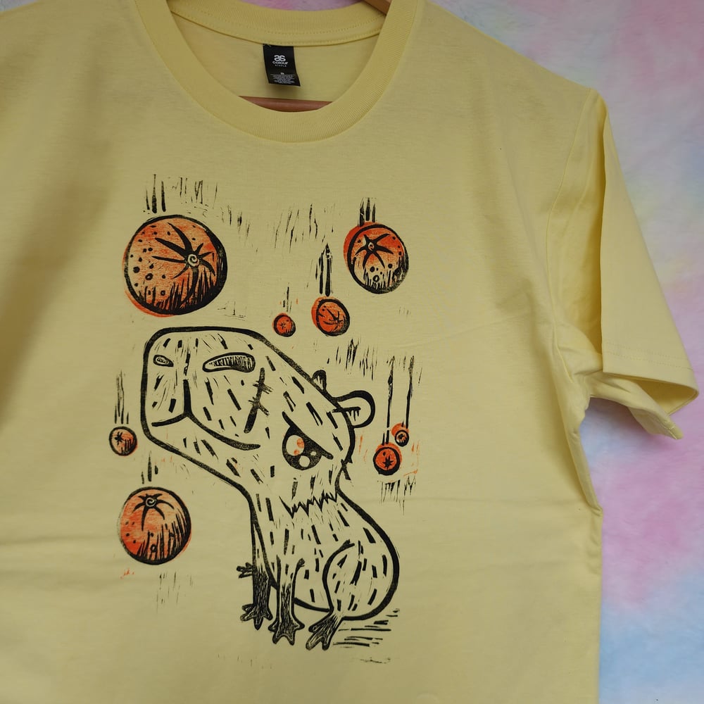 Image of PROTOTYPE - capybara shirt (lemon S)