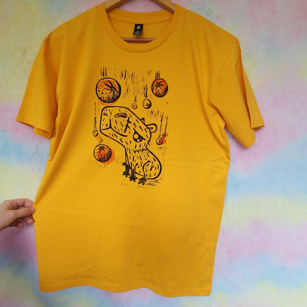 Image of PROTOTYPE- capybara shirt (yellow M)