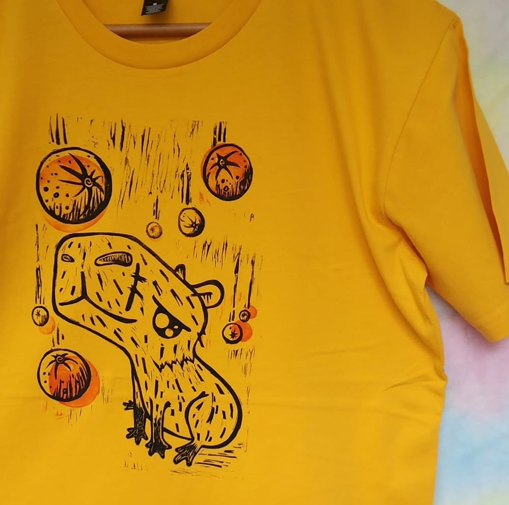 Image of PROTOTYPE- capybara shirt (yellow M)