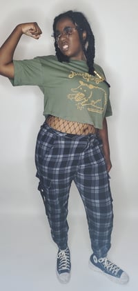 Image 4 of PREORDER - Bitchmond Crop Tee in Sage