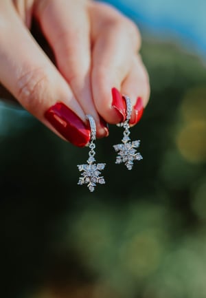 Image of Crystal Snowflake Huggies