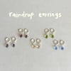 raindrop teardrop gold/silver huggie hoop earring