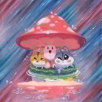 Rainy Day Mushroom Friends (Print)