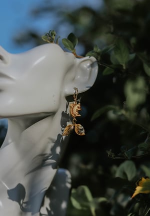 Image of Brass Squirrel Earrings