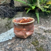 Image 4 of Small coppery woodfired tea cup 