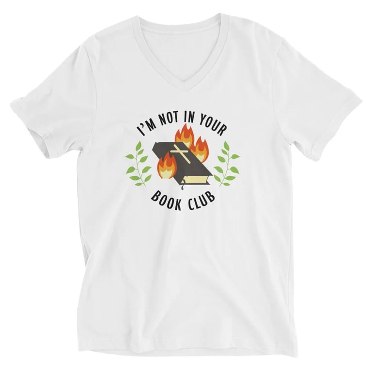 Book Club Unisex Short Sleeve V-Neck T-Shirt