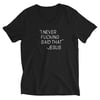 Quote Unisex Short Sleeve V-Neck T-Shirt