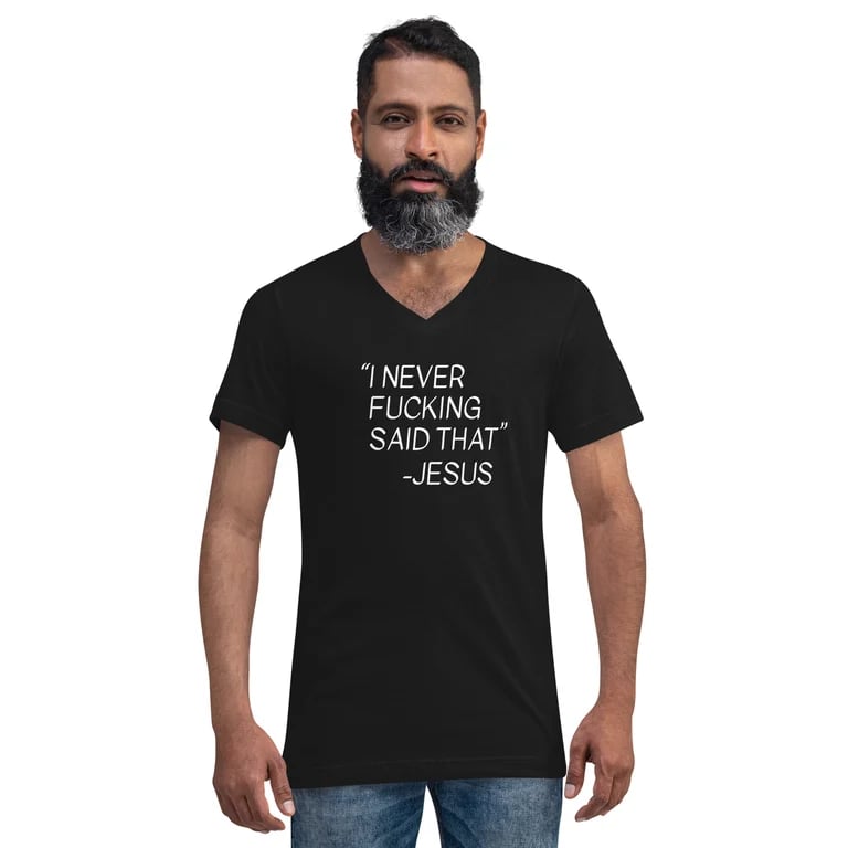 Quote Unisex Short Sleeve V-Neck T-Shirt