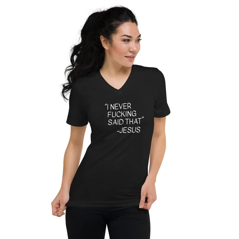 Quote Unisex Short Sleeve V-Neck T-Shirt