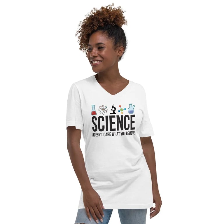 Science Unisex Short Sleeve V-Neck T-Shirt
