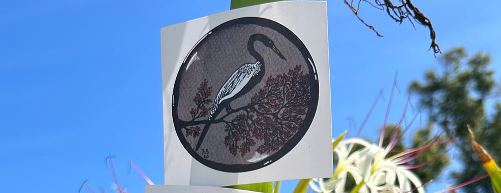 Anhinga 3" sticker