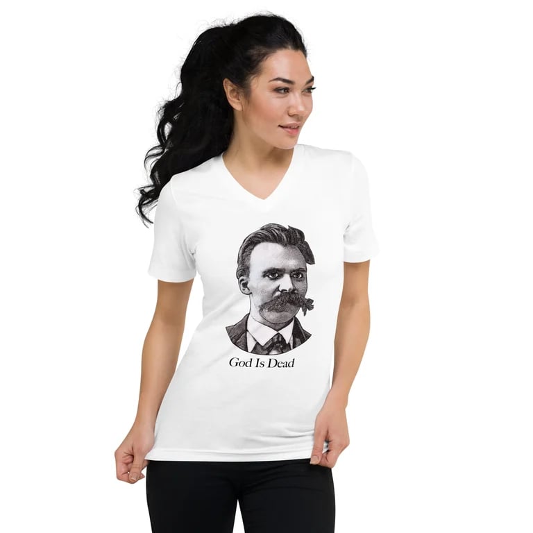 Nietzche Unisex Short Sleeve V-Neck T-Shirt