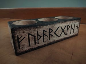 Image of "Elder Futhark" Tealight Holder