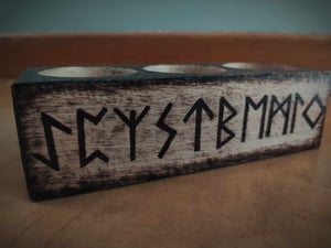 Image of "Elder Futhark" Tealight Holder