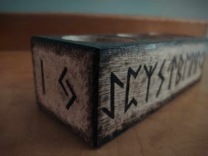 Image of "Elder Futhark" Tealight Holder