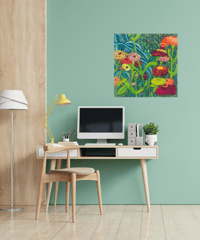 Image 1 of Zinnia Tangos with Hemp | original canvas 