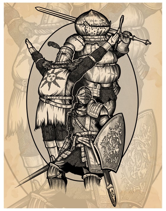 Image of Dark Souls Trio Print
