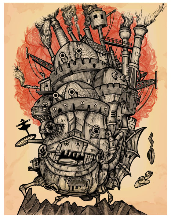 Image of Howls Moving Castle print