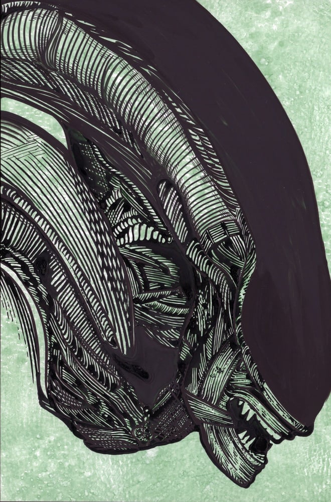 Image of Alien Original art