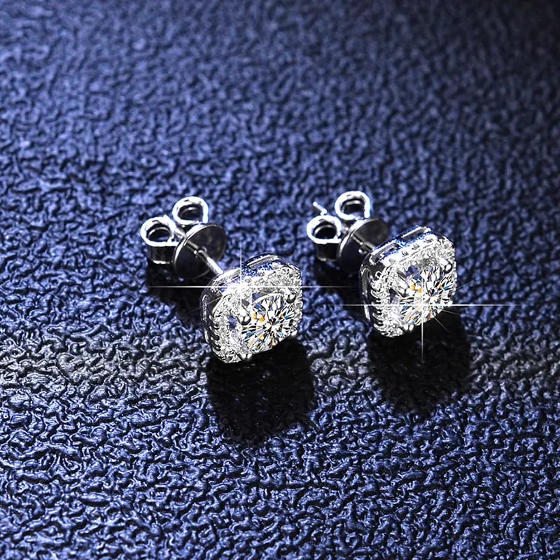Image of Sterling Silver Square Studs 