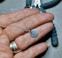 Image 3 of PAN Initial - Sterling Silver Hand Stamped Pendant and Chain - (SJ014)