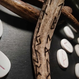 Image of Elk Antler with Runes