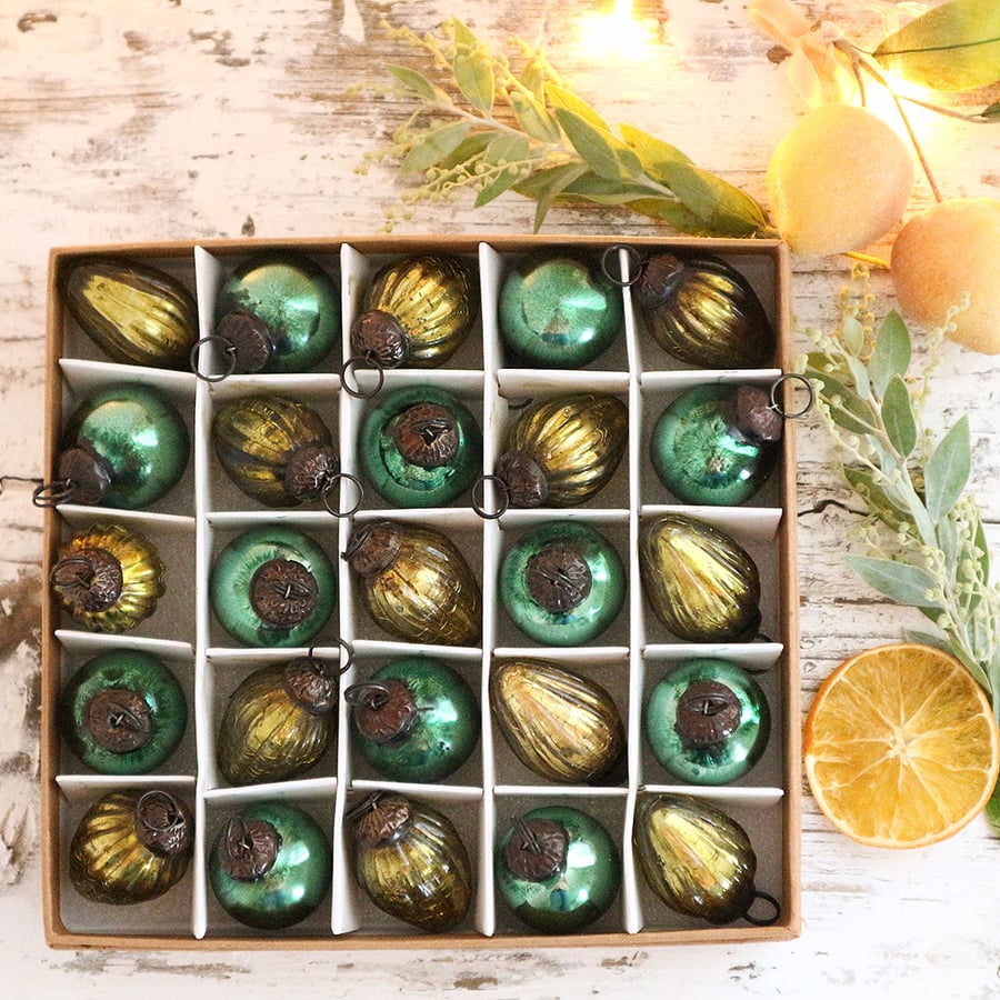 Image of 6 décorations de Noël kiwi et vert