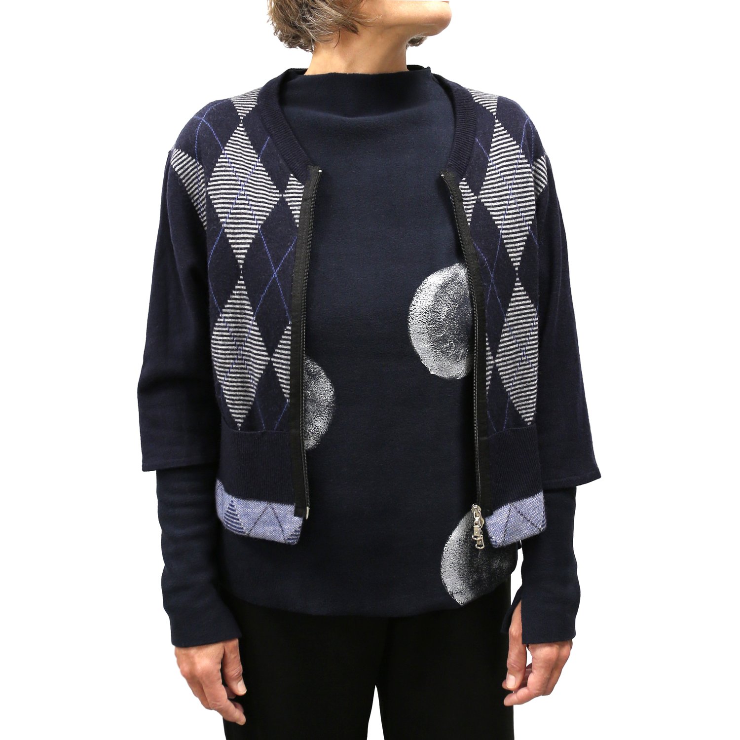 Image of  RETRO DIAMOND WOOL VEST 80's