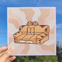Image of Garfield Couch Sofa Art Print