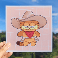 Image of Cowboy Garfield Art Print