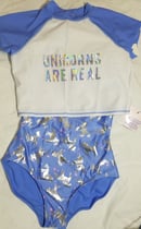 Image 1 of MORE THAN MAGIC UAR GIRLS ONE PIECE & CROP TOP SET