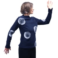 Image 2 of HAND-PAINTED ECO-FLEECE SWEATER WITH LARGE DOTS