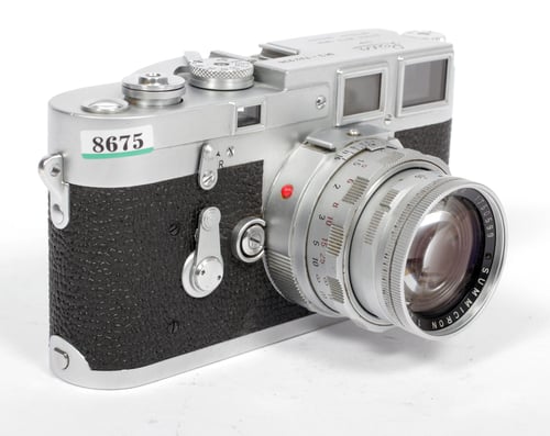 Image of Leica M3 DS 35mm camera with DR Summicron 50mm F2 lens #8675