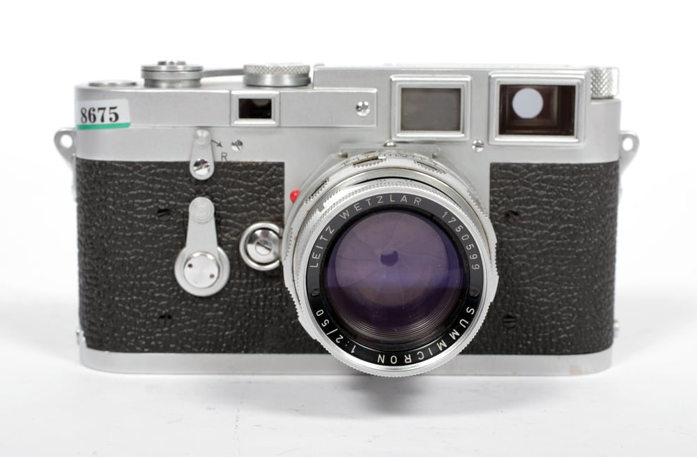 Image of Leica M3 DS 35mm camera with DR Summicron 50mm F2 lens #8675