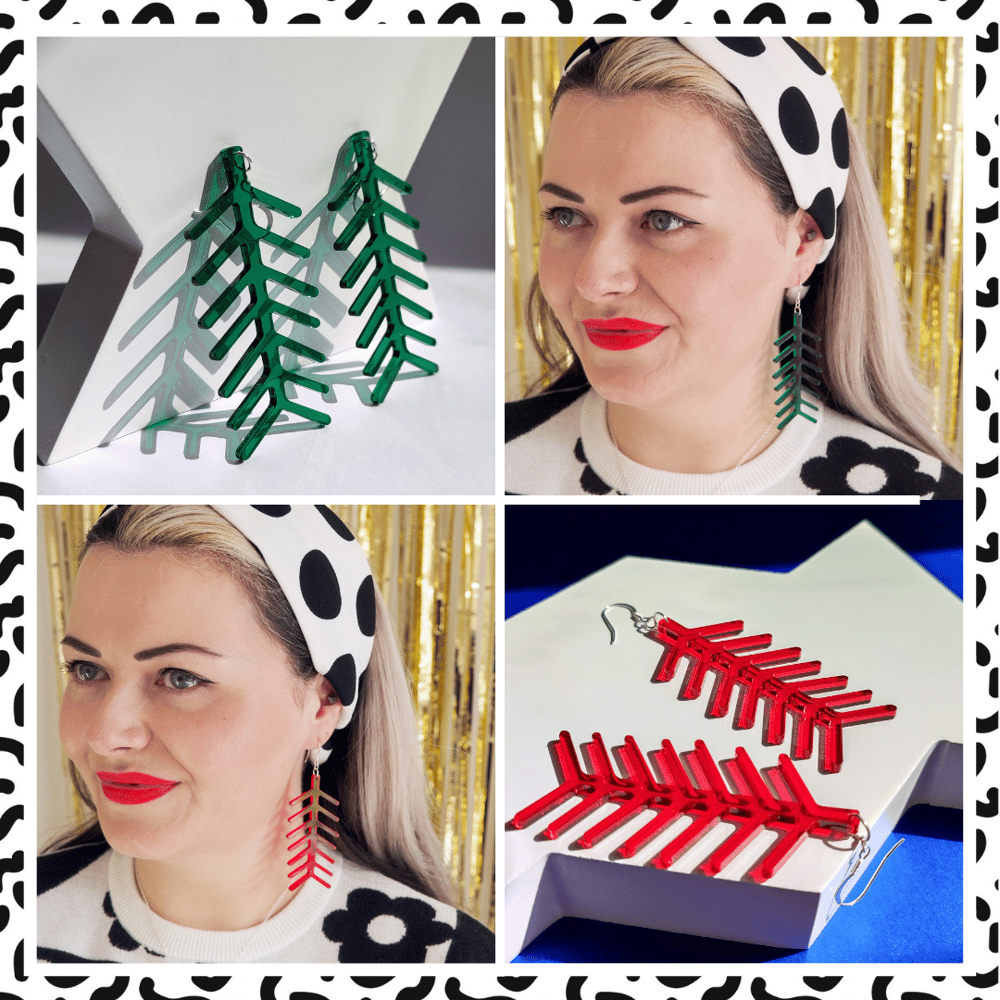 Image of Memphis Love -  Colourful Transparent Spine Statement Acrylic Earrings